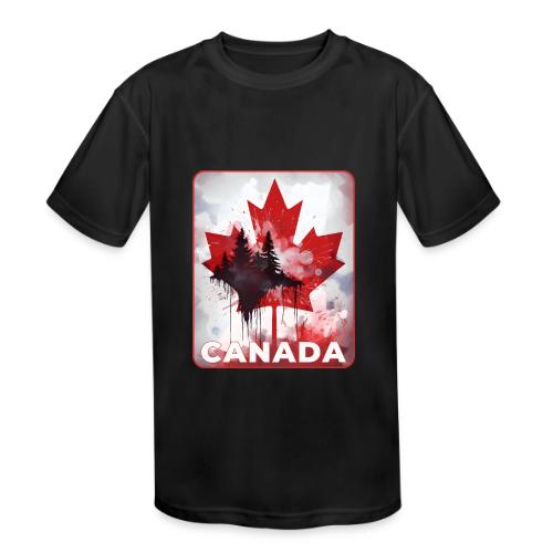 Canada's Maple Leaf Pride - Kids' Moisture Wicking Performance T-Shirt