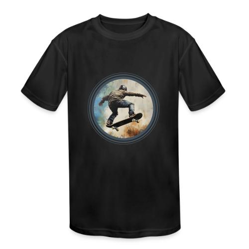 Skateboarding Energy - Kids' Moisture Wicking Performance T-Shirt