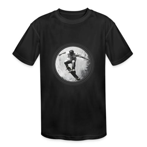 Skateboarding Vibes Only - Kids' Moisture Wicking Performance T-Shirt