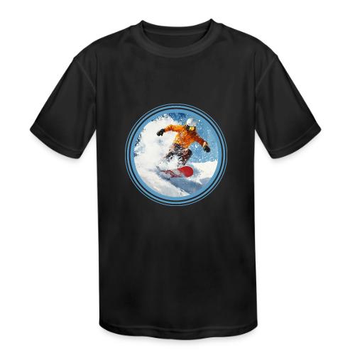 Snowboarding Edge - Kids' Moisture Wicking Performance T-Shirt