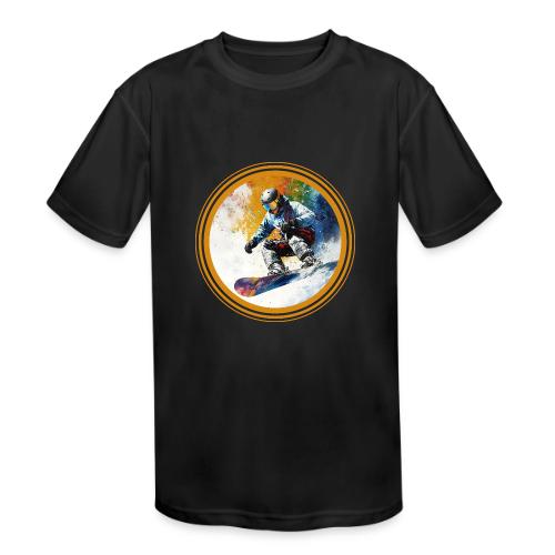 Snowboarding Dreams - Kids' Moisture Wicking Performance T-Shirt