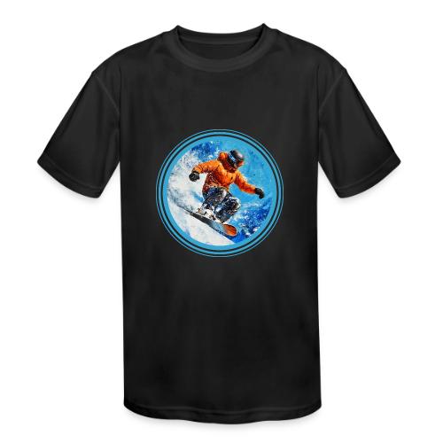 Snowboarding Motion - Kids' Moisture Wicking Performance T-Shirt