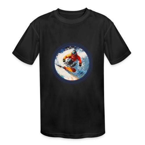 Snowboarding Rebel - Kids' Moisture Wicking Performance T-Shirt
