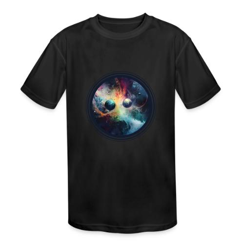 Chaotic Color Planets - Kids' Moisture Wicking Performance T-Shirt