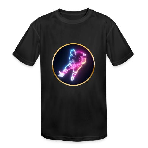 Hockey: Neon Ice Striker - Kids' Moisture Wicking Performance T-Shirt