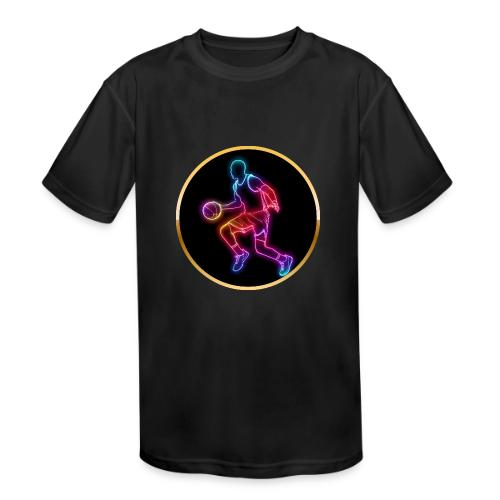 Basketball: Neon Dribble Pulse - Kids' Moisture Wicking Performance T-Shirt