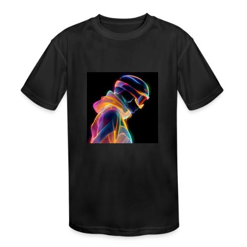 Snowboarding: Neon Gravity Ride - Kids' Moisture Wicking Performance T-Shirt