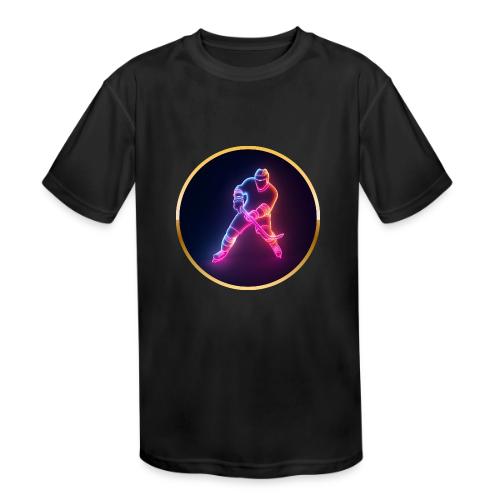Hockey: Neon Ice Strike - Kids' Moisture Wicking Performance T-Shirt