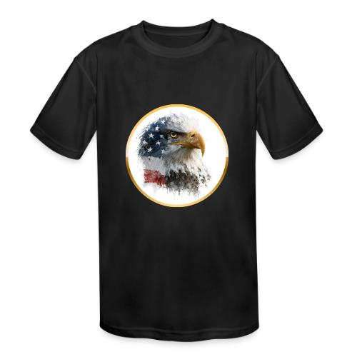 USA: Patriot Wing Emblem - Kids' Moisture Wicking Performance T-Shirt