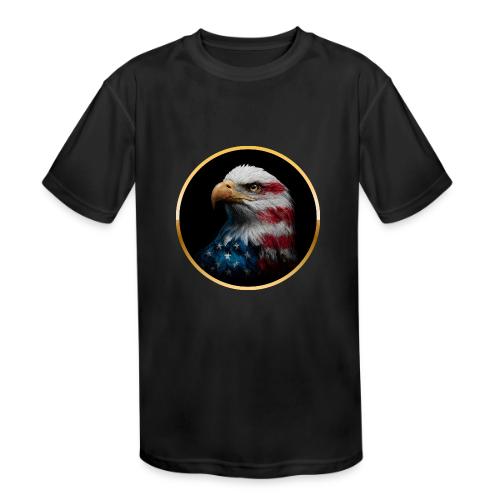 USA: Liberty Emblem - Kids' Moisture Wicking Performance T-Shirt