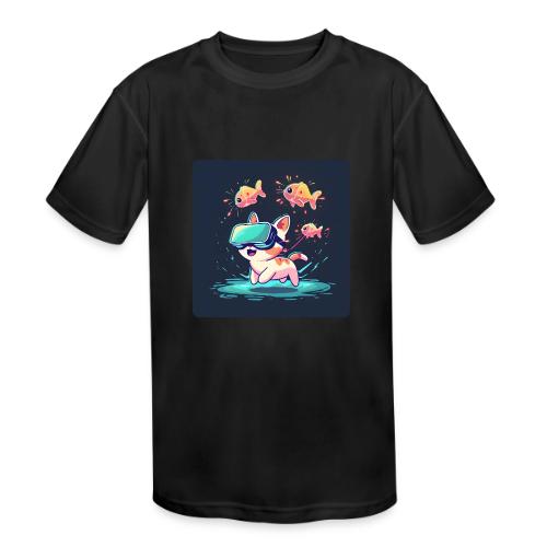 Virtual Kitty Quest - Kids' Moisture Wicking Performance T-Shirt