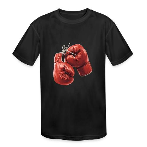 Boxing: Hanging Gloves Icon - Kids' Moisture Wicking Performance T-Shirt