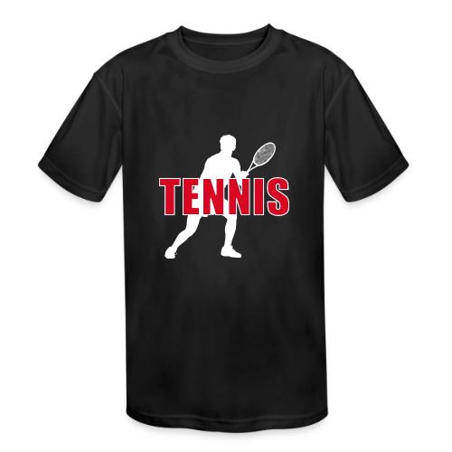 Red Court Tennis - Kids' Moisture Wicking Performance T-Shirt