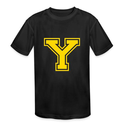 Letter Y – Capital Athletic Alphabet Monogram - Kids' Moisture Wicking Performance T-Shirt