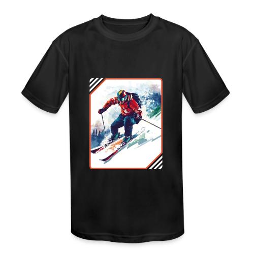 Skiing is Life - Kids' Moisture Wicking Performance T-Shirt
