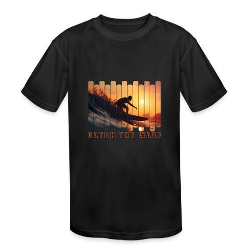 Surfing: Catch the Wave - Kids' Moisture Wicking Performance T-Shirt