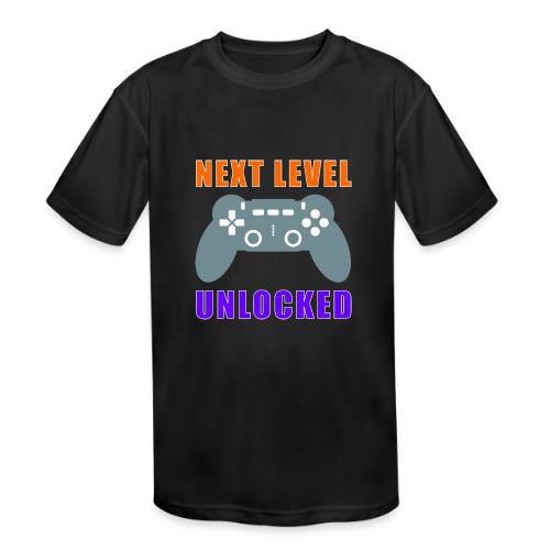 Next Level Unlocked Gamer Design - Kids' Moisture Wicking Performance T-Shirt