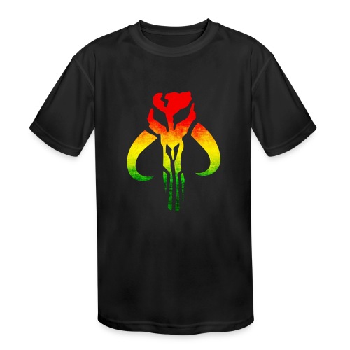 Rasta Mandalorian - Kids' Moisture Wicking Performance T-Shirt