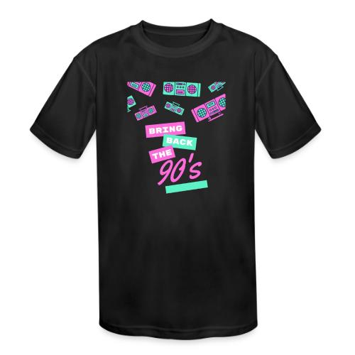 Bring Back The 90s Nostalgia Design| Retro 90s Art - Kids' Moisture Wicking Performance T-Shirt