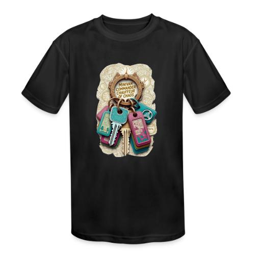 Minivan Commander T Shirt, Chauffeur of Chaos Mug - Kids' Moisture Wicking Performance T-Shirt