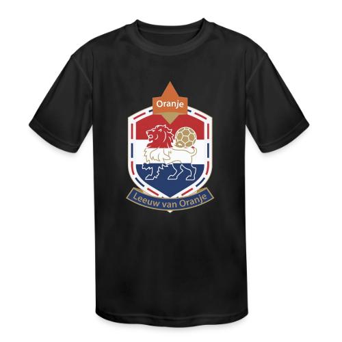 Netherlands Lion Crest T-Shirt, Dutch Badge Gift - Kids' Moisture Wicking Performance T-Shirt