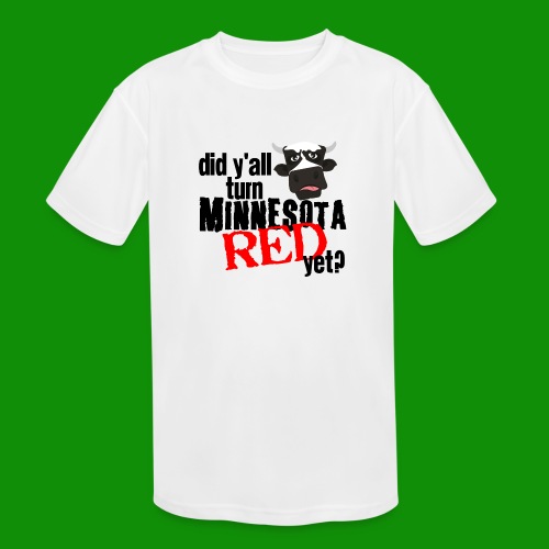 Turn Minnesota Red - Kids' Moisture Wicking Performance T-Shirt