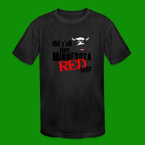 Turn Minnesota Red - Kids' Moisture Wicking Performance T-Shirt