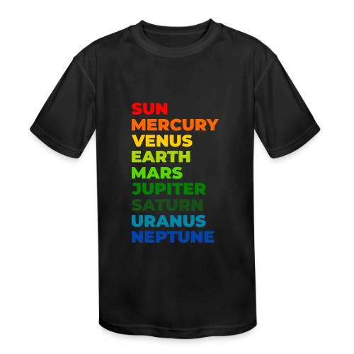 Color the solar system - Kids' Moisture Wicking Performance T-Shirt
