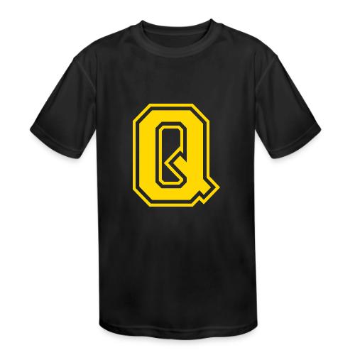 Letter Q – Capital Athletic Alphabet Monogram - Kids' Moisture Wicking Performance T-Shirt
