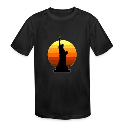 USA: Golden Horizon Liberty - Kids' Moisture Wicking Performance T-Shirt