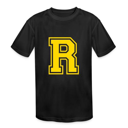 Letter R – Capital Athletic Alphabet Monogram - Kids' Moisture Wicking Performance T-Shirt