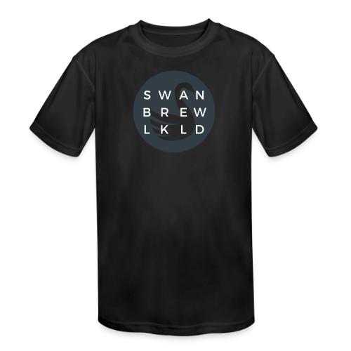 Modern Swan Brewing Logo - Kids' Moisture Wicking Performance T-Shirt