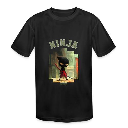 Cute Ninja Attack - Kids' Moisture Wicking Performance T-Shirt