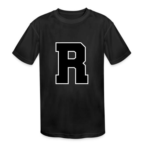 Varsity Letter R Athletic Monogram - Kids' Moisture Wicking Performance T-Shirt