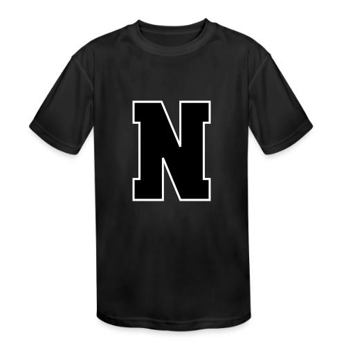 Varsity Letter N Athletic Font Graphic - Kids' Moisture Wicking Performance T-Shirt