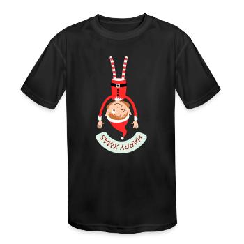Whimsical Holiday Delight - Kids' Moisture Wicking Performance T-Shirt - black - Front
