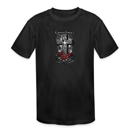 Crimson Verdict Stone Cross Light Tee - Kids' Moisture Wicking Performance T-Shirt