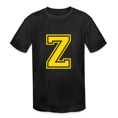 Letter Z – Capital Athletic Alphabet Monogram - Kids' Moisture Wicking Performance T-Shirt