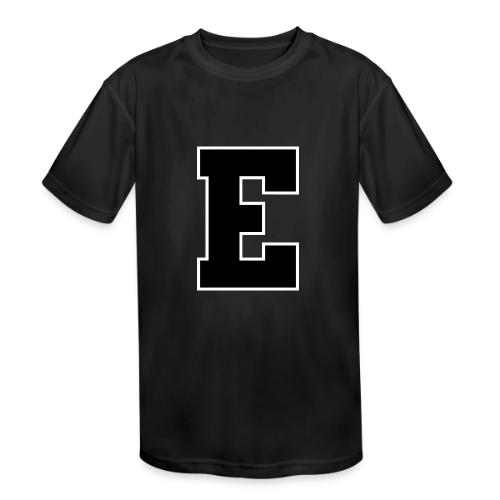 Varsity Letter E Collegiate Font Graphic - Kids' Moisture Wicking Performance T-Shirt