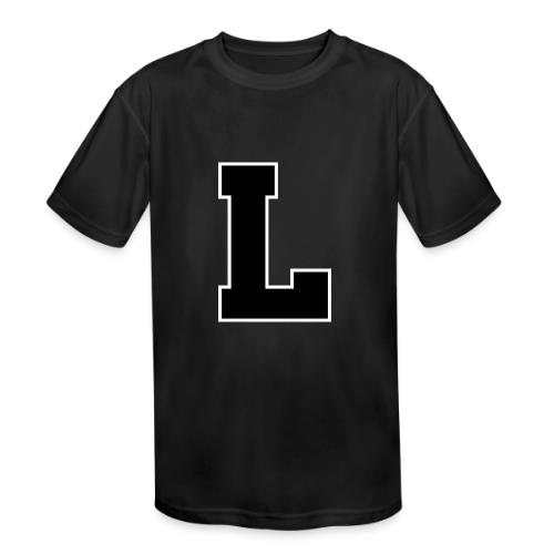 Varsity Letter L Athletic Monogram - Kids' Moisture Wicking Performance T-Shirt