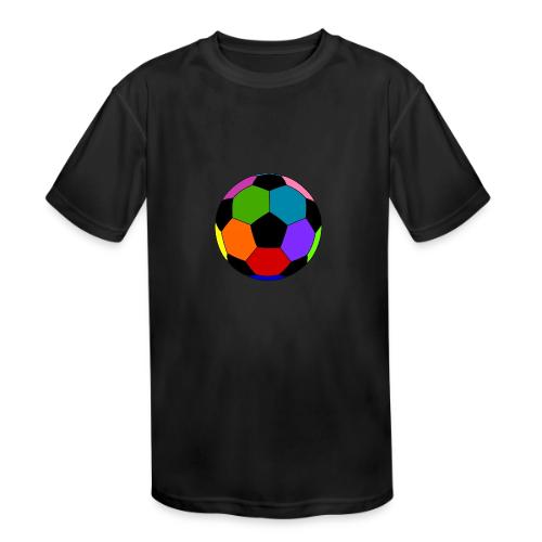 Multi-colored soccer ball - Kids' Moisture Wicking Performance T-Shirt