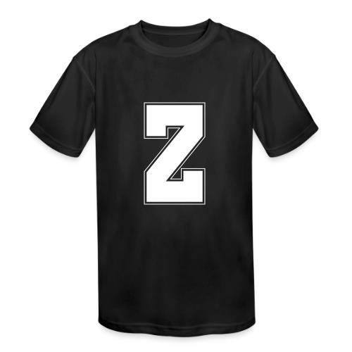 White Letter Z – Varsity Alphabet Monogram - Kids' Moisture Wicking Performance T-Shirt