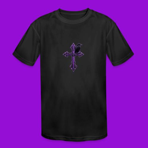 Gothix Raven Cross - Kids' Moisture Wicking Performance T-Shirt