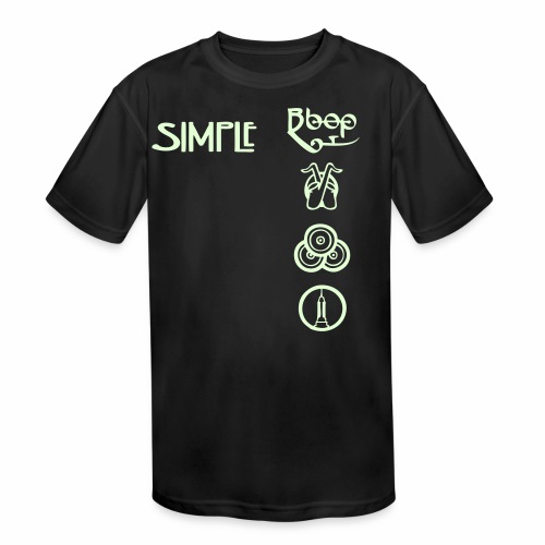 simplesymbolsvert - Kids' Moisture Wicking Performance T-Shirt