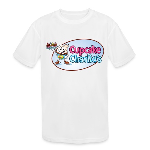 Cupcake Charlie's Logo - Kids' Moisture Wicking Performance T-Shirt