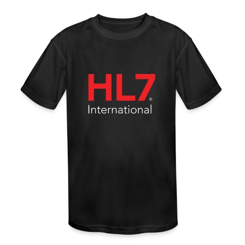 HL7 International Logo - Reverse - Kids' Moisture Wicking Performance T-Shirt