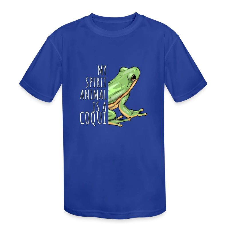 My Spirit Animal is a Coqui Boricua Puerto Rico - Kids' Moisture Wicking Performance T-Shirt