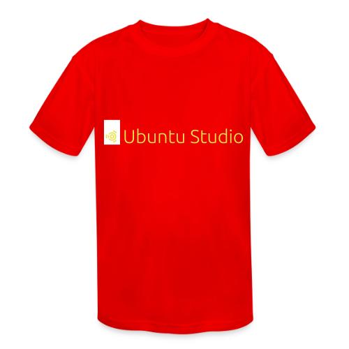 Ubuntu Studio Logo 2022 - White - Kids' Moisture Wicking Performance T-Shirt