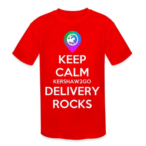 Keep Calm Kershaw2Go Delivery Rocks - Kids' Moisture Wicking Performance T-Shirt