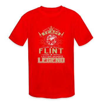 Flint Name T Shirt - Flint Eagle Lifetime Member L - Kids' Moisture Wicking Performance T-Shirt - red - Front